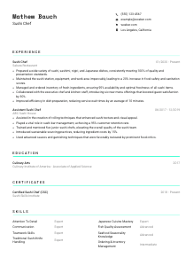 Sushi Chef CV Template #3
