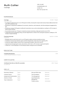 Concierge CV Template #9