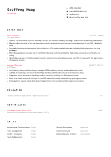 Doorman Resume Template #4