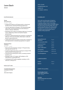 Server CV Template #2