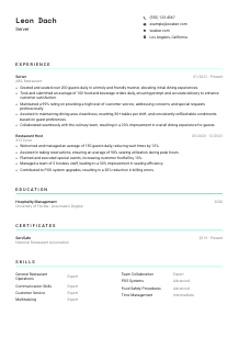 Server CV Template #3