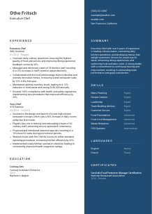 Executive Chef CV Template #2