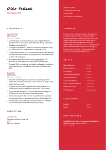 Executive Chef CV Template #3