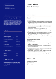 Reservations Manager Resume Template #3