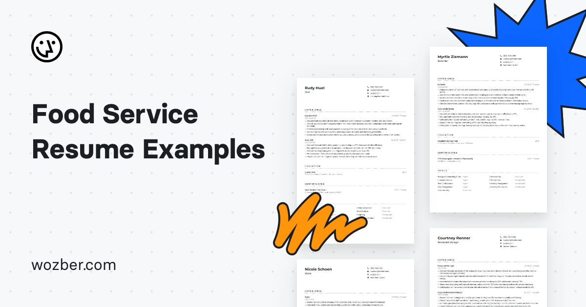 61 Food Service Resume Examples | Wozber