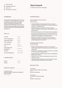 Architectural Project Manager Resume Template #20