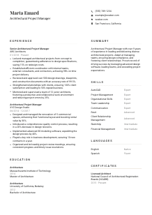 Architectural Project Manager Resume Template #7