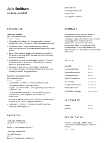 Landscape Architect CV Template #2