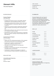 Structural Engineer CV Template #12
