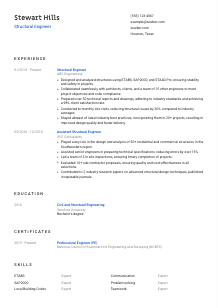 Structural Engineer CV Template #8