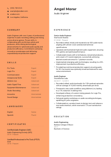 Audio Engineer CV Template #3