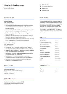 Control Engineer CV Template #10