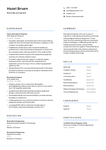 Biomedical Engineer CV Template #10