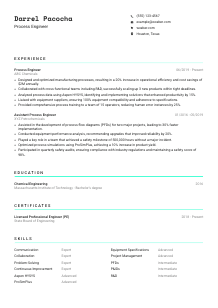 Process Engineer CV Template #3