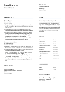 Process Engineer CV Template #1