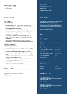 Civil Engineer CV Template #15
