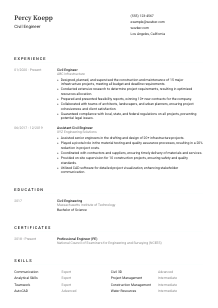 Civil Engineer CV Template #3