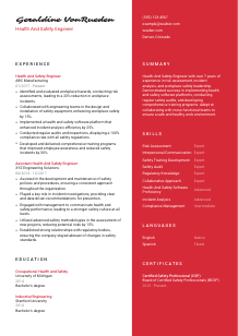 Health And Safety Engineer Resume Template #22