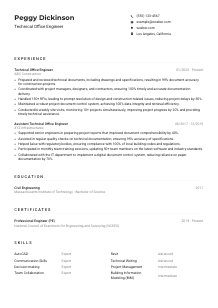 Technical Office Engineer CV Example