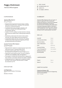 Technical Office Engineer Resume Template #2