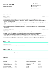 Industrial Engineer Resume Template #3