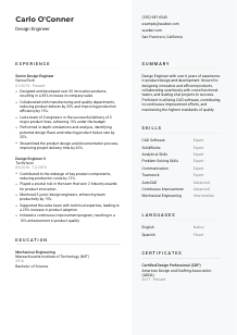 Design Engineer CV Template #2