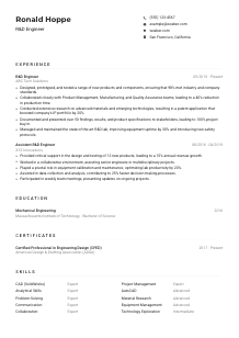 R&D Engineer CV Example