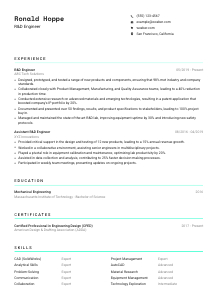 R&D Engineer Resume Template #3