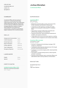 Correctional Officer Resume Template #14