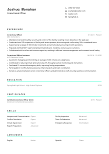 Correctional Officer Resume Template #18
