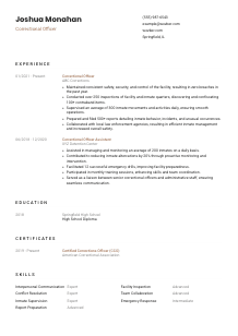 Correctional Officer Resume Template #6