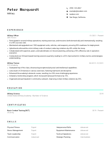 Military Resume Template #18