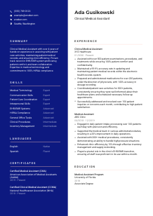 Clinical Medical Assistant Resume Template #3