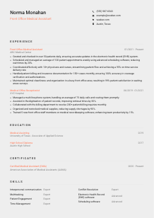 Front Office Medical Assistant Resume Template #23