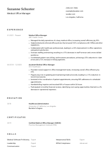 Medical Office Manager Resume Template #3