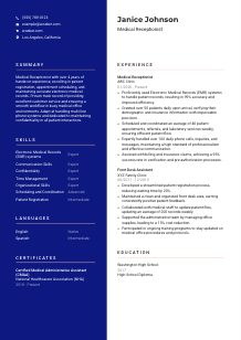 Medical Receptionist Resume Template #3