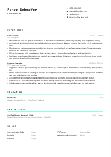 Care Assistant Resume Template #3