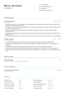 Care Worker CV Template #3