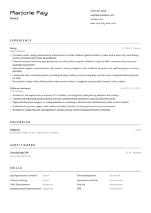 Nanny CV Template #2