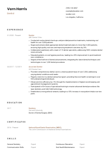 Dentist CV Template #1