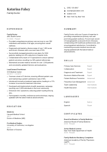 Family Doctor Resume Template #1