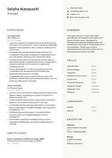 Oncologist CV Template #2
