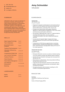 Orthodontist Resume Template #19