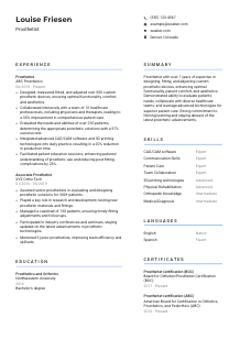 Prosthetist CV Template #2