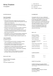 Sonographer CV Template #7