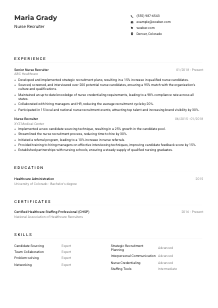 Nurse Recruiter CV Example