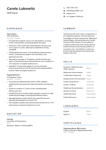 Staff Nurse Resume Template #10