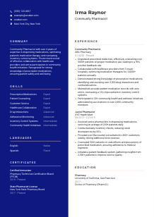 Community Pharmacist CV Template #21
