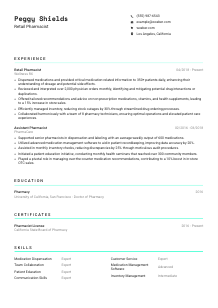 Retail Pharmacist CV Template #3