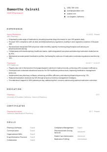 Staff Pharmacist CV Template #1